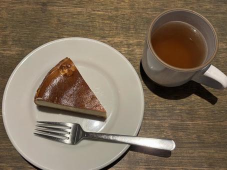 チーズケーキ_ホットジンジャー チーズケーキ,おやつ,カフェの写真素材