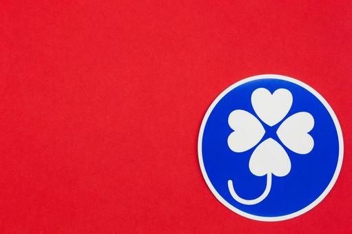 赤背景　身体障害者標識マーク 身体障害者標識,身体障害者,障害者の写真素材