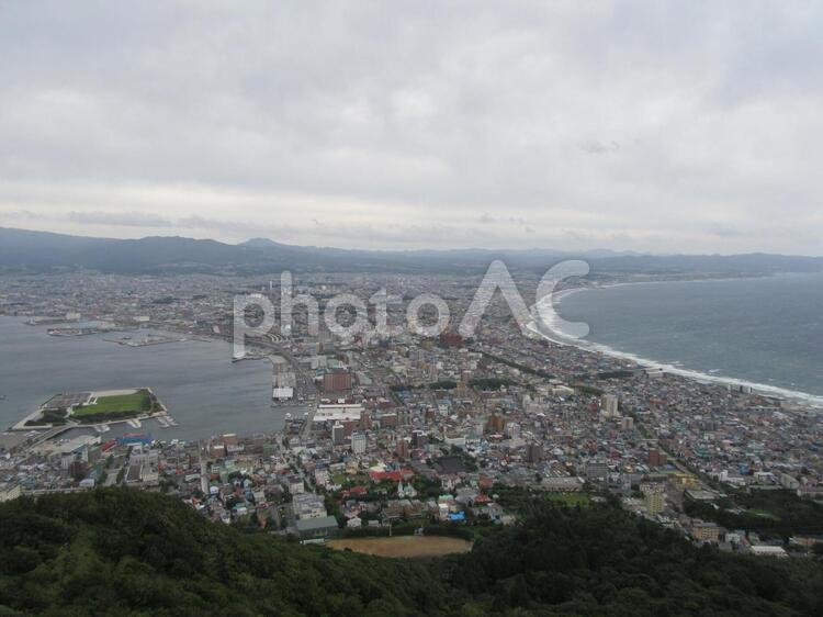 函館山から見た函館の風景 街並み,街,住宅の写真素材