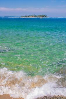 波打ち際の風景 海,ビーチ,波打ち際の写真素材