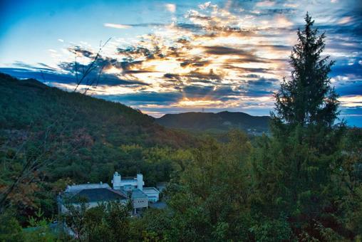 高御位山 播磨平野,山岳,平野の写真素材