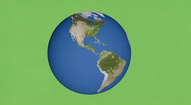 地球(クロマキー)アメリカ大陸 地球(クロマキー)アメリカ大陸の写真