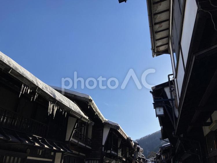 長野県塩尻市　奈良井宿 奈良井宿,長野県,塩尻市の写真素材