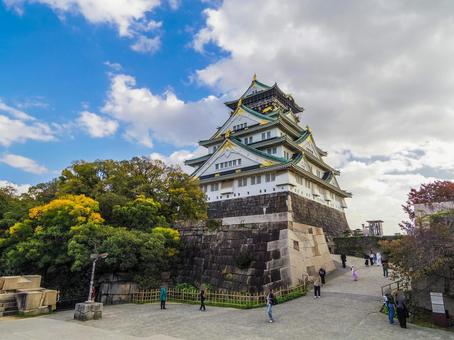 【大阪府】大阪城 大阪城天守閣,大阪城,大阪城公園の写真素材