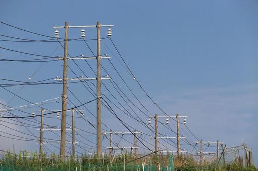 送電線 送電線の写真