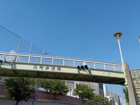 元町歩道橋 元町歩道橋 元町歩道橋,歩道橋,橋の写真素材