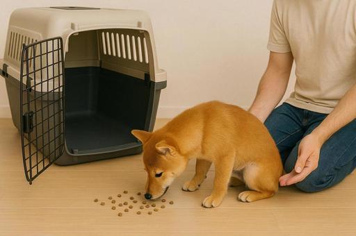 犬のクレートトレーニング 犬のクレートトレーニングの写真