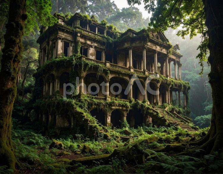 廃墟 廃墟,建物,自然の写真素材
