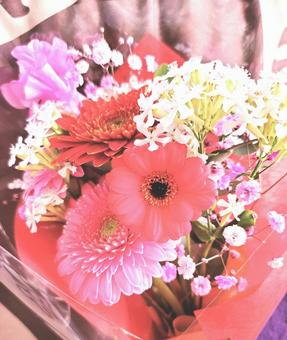 赤い花束 花束,ピンク,赤いの写真素材