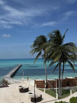 カリブ海 メキシコ,カンクン,ビーチの写真素材