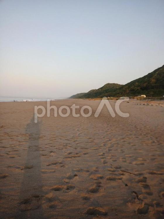 砂浜と空　遠州灘にて 愛知県,遠州灘,砂浜の写真素材