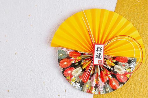 和風な年賀状素材 お正月,年賀状,水引の写真素材