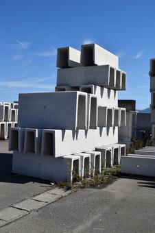 コンクリート製品 土木工事用 コンクリート製品 土木工事用 コンクリート製品,コンクリート工場,コンクリート製の写真素材