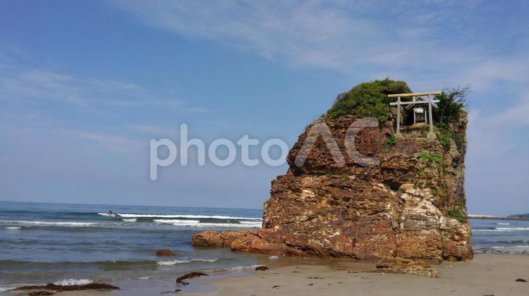 稲佐の浜　弁天さん いなさの浜,弁天さん,日本海の写真素材