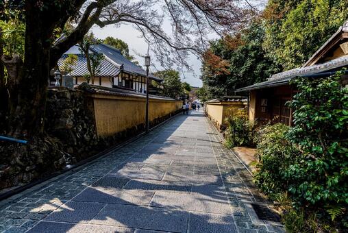 京都の風情ある古い街並み 京都,街並み,町並みの写真素材