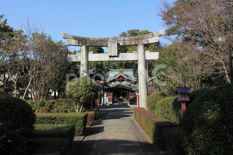 福岡市の名島弁財天の境内風景 名島弁財天,福岡市,観光名所の写真素材