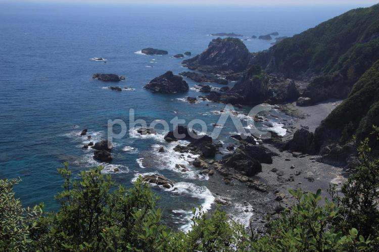 高知県　叶崎からみた風景 観光地,太平洋,高知県の写真素材