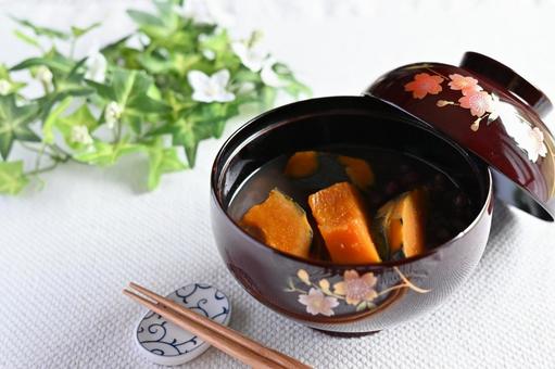 かぼちゃぜんざい かぼちゃ,ぜんざい,おしるこの写真素材