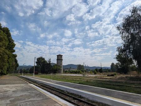 ヴェリングラッド駅ホーム ホーム,駅,ヴェリングラッドの写真素材