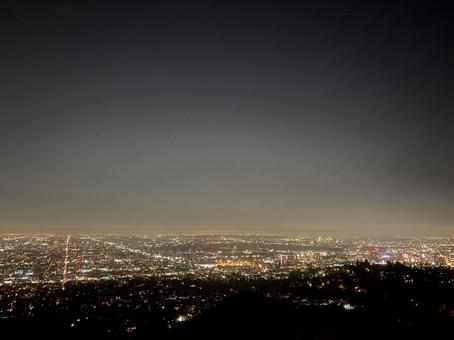 アメリカの夜景 アメリカの夜景 アメリカ,グリフィス天文台,夜景の写真素材