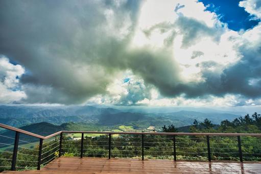 三瓶山の風景 しまね,登山,浸食の写真素材