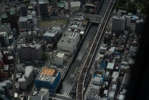 高層ビルから見下ろす都市 都会,都市,街並みの写真素材