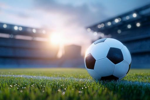 夢舞台の始まりを告げるサッカーボール 夢舞台の始まりを告げるサッカーボールの写真