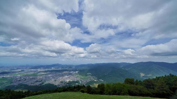 米の山からの絶景 米の山,福岡,登山の写真素材