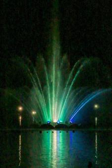 千波湖噴水 千波湖噴水の写真