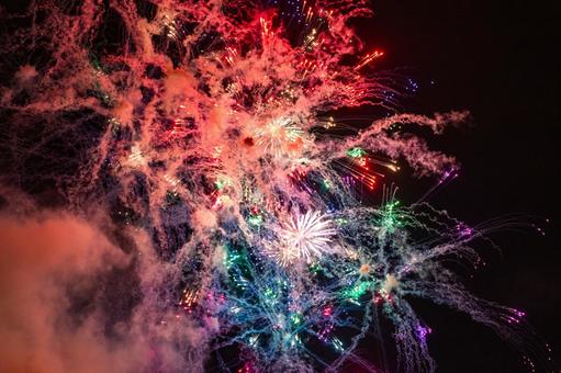 2025年江戸川区花火大会の打上げ花火5 2025年江戸川区花火大会の打上げ花火5の写真