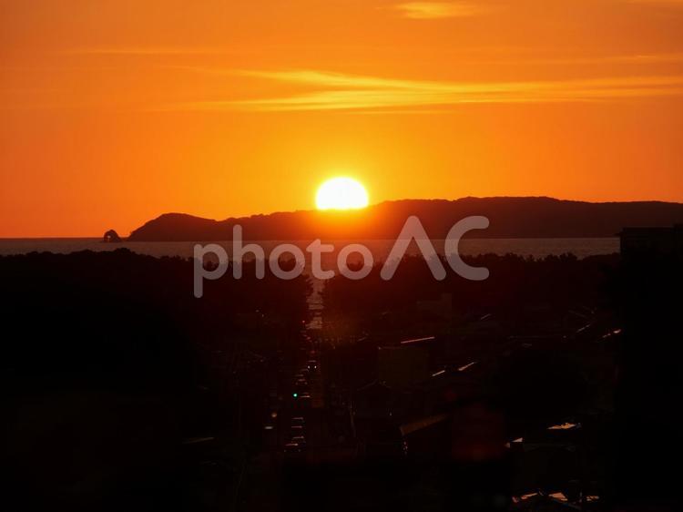 夕陽と夕焼け 夕焼け,夕暮れ,オレンジの写真素材