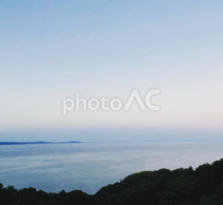 相模湾のマジックアワー 海,マジックアワー,夕暮れの写真素材