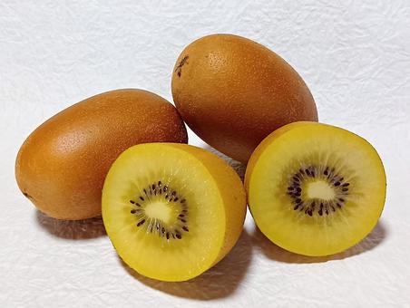 ゴールドキウイ ゴールドキウイ,キウイフルーツ,果物の写真素材