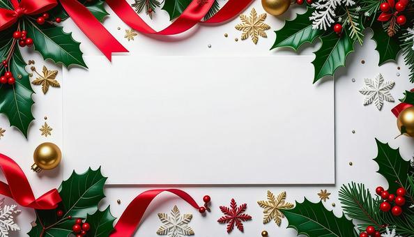 華やかなクリスマスのフレーム素材 華やかなクリスマスのフレーム素材の写真