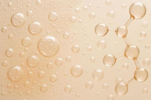 化粧品の気泡・分子構造のイメージの写真