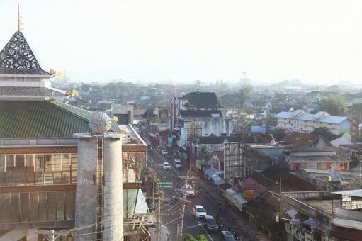 インドネシア ジョグジャカルタの朝の風景 インドネシア ジョグジャカルタの朝の風景の写真