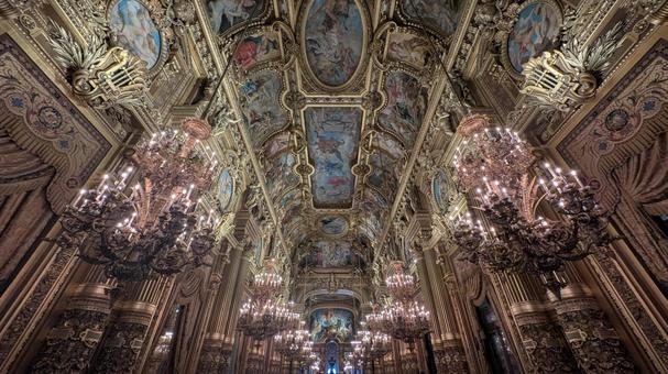 パリ オペラ座のグラン・フォアイエ パリ オペラ座のグラン・フォアイエ オペラ座,パリ,グランフォアイエの写真素材