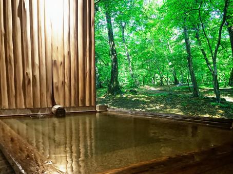 Open-air bath in the forest Open-air bath in the forest
