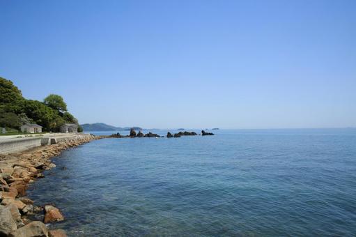 兵庫県赤穂市 大塚海岸のライオン岩 兵庫県赤穂市 大塚海岸のライオン岩の写真