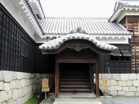 登録有形文化財松山城玄関 登録有形文化財松山城玄関 松山城,伊予松山城,式台の写真素材