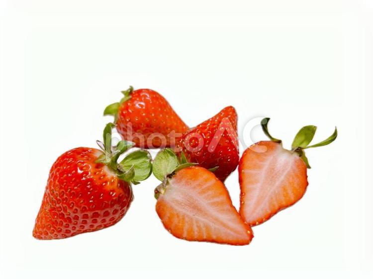 いちご(切り抜き) いちご,果物,食べ物の写真素材