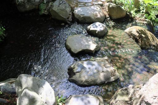 飛び石、新潟県新発田市清水園、国指定名勝 飛び石、新潟県新発田市清水園、国指定名勝の写真