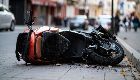 故障したバイク 故障したバイクの写真