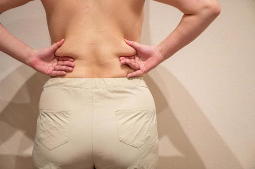 腰回りの無駄な脂肪 ダイエット,セルライト,脂肪燃焼の写真素材
