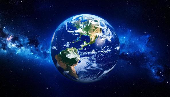 宇宙から見た地球の写真