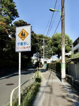 通学路の風景 通学路の風景 通学路,住宅地,住宅街の写真素材