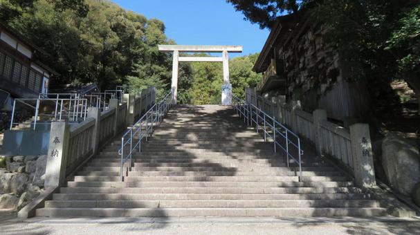 多度大社　一の鳥居 多度大社,神社,神社仏閣の写真素材