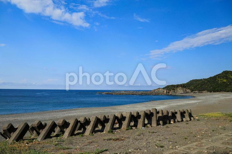 志原海岸の並ぶ波消しブロック 志原海岸,海岸,浜の写真素材