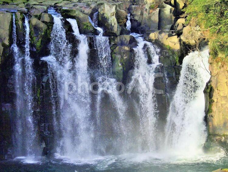 原尻の滝、クローズアップ 原尻の滝,滝,大分県の写真素材