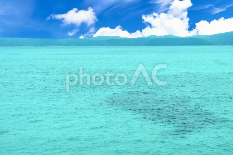 沖縄の海と空の風景　9 沖縄県,島,海の写真素材